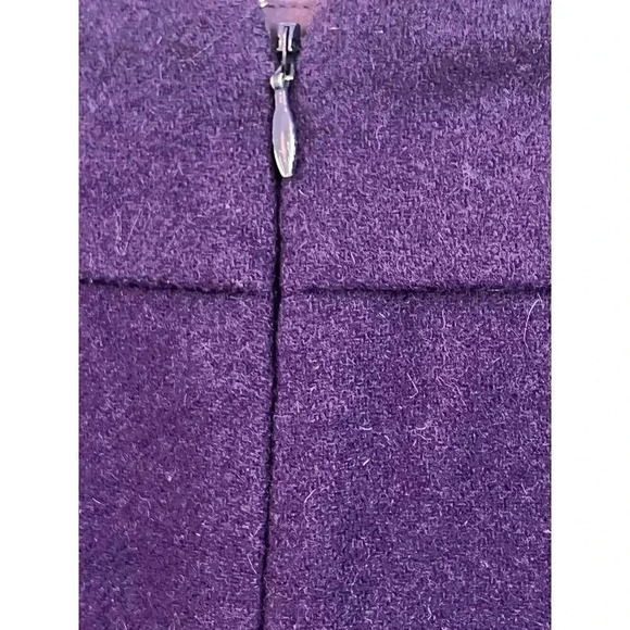 J CREW PURPLE WOOL BLEND MINI SKIRT SIZE 2 - Picture 4 of 5